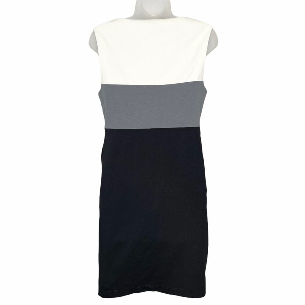 Theory Back, Gray & White Color Block Sleeveless … - image 3